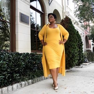 Two piece dress and matching duster
